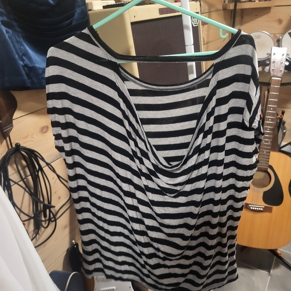 Cyrus grey and black strip loose top - Picture 2 of 4